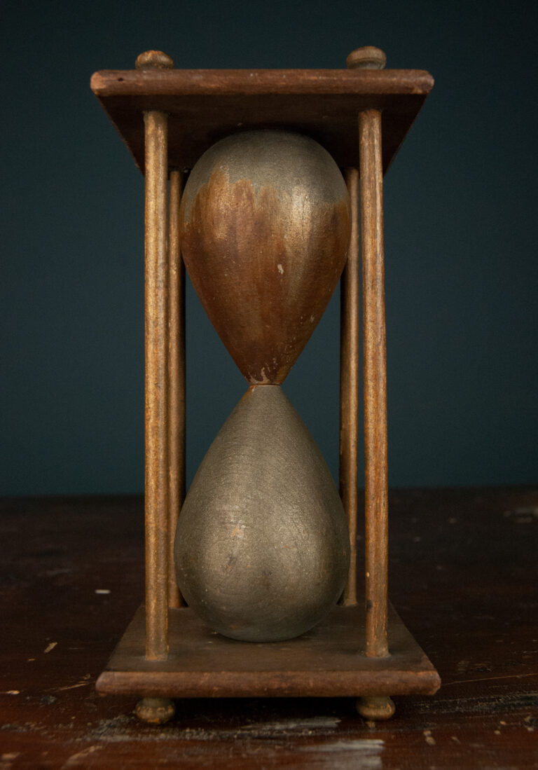 Fraternal Masonic or Odd Fellows Hourglass in Wood