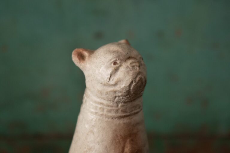 chalkware Boston terrier