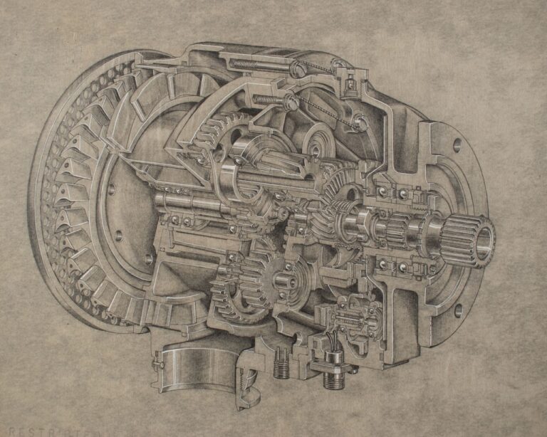 engine cutaway drawing
