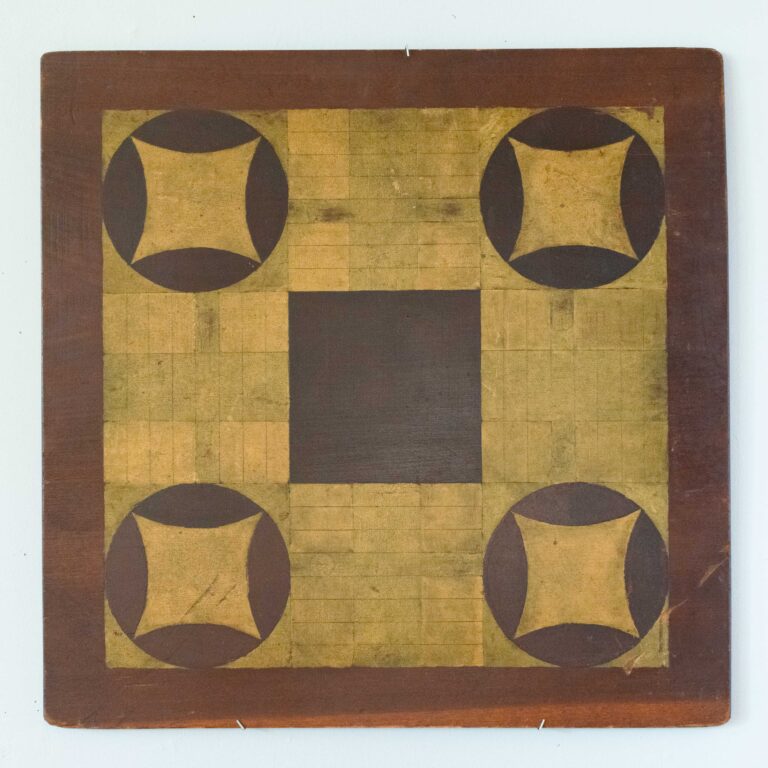 Early 20th-century monochrome gold parcheesi board