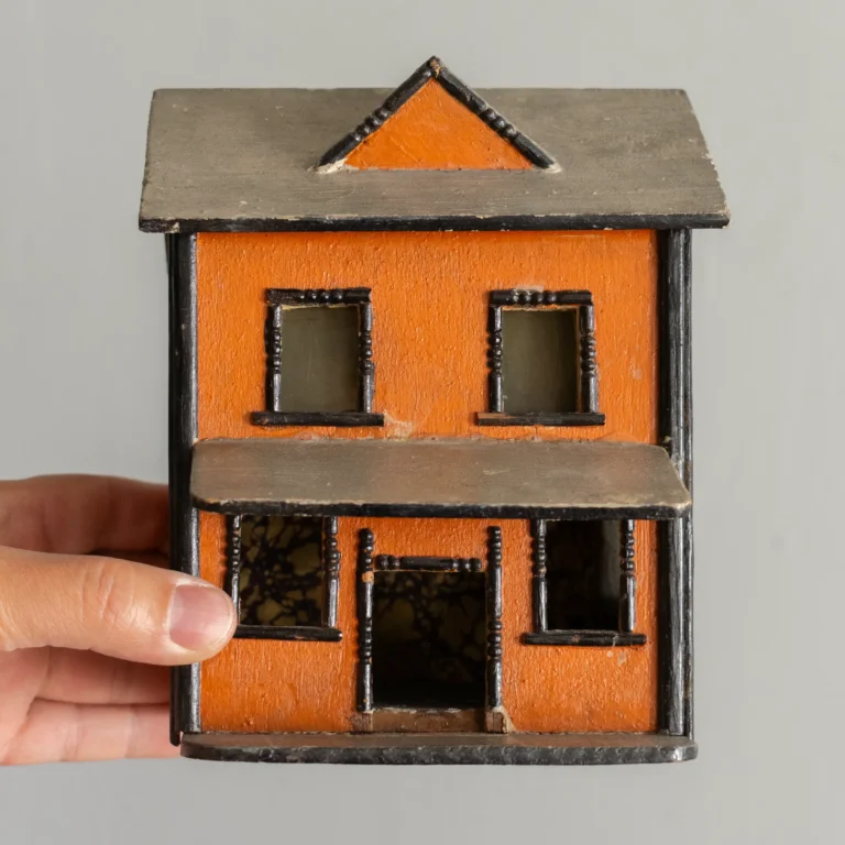 Miniature folk art Gothic Revival house model