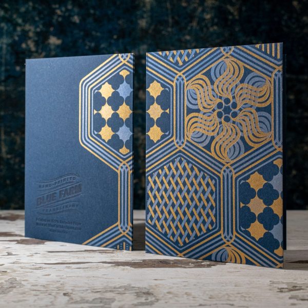 St-Chapelle, Metallic Gold and Blue on Navy Blue Notecards - Image 2