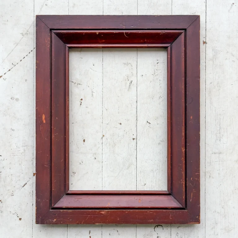 red stain picture frame