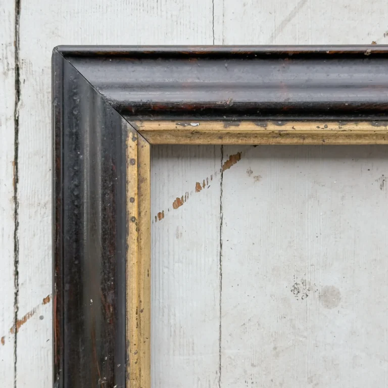 Detail: Antique Faux Bois Picture Frame, Reverse Profile