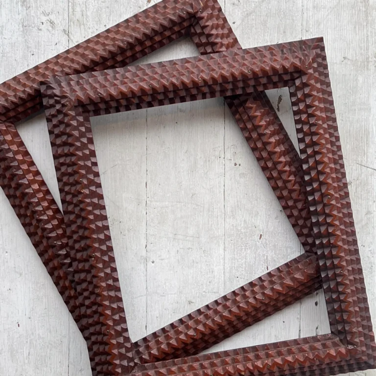 tramp art picture frame